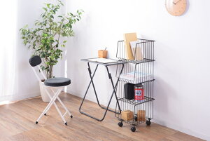 東谷 スチールワイヤーバスケットワゴン4段 キャスター付き スタッキング かご カゴ ラック 収納 軽量 軽い 省スペース 積み重ね可能 シンプル ランドリーバスケット キッチン 洗面所 脱衣