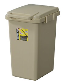東谷 ワンハンドトラッシュカン 45L ゴミ箱 LFS-845ダストボックス おしゃれ 片手で開け閉め 生ごみ おむつ におい 防止 キッチン リビング 日本製 アメリカン ゴミ箱 生ごみ ベランダ ベージュ　LFS-845BE