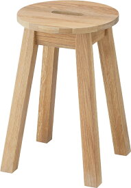 丸スツール 座面高さ46cm ラウンドスツール 椅子 イス オーク材 木製 天然木 ナチュラル