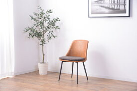 アファブル チェア　高さ80センチ　ダイニング　背もたれ　ゆったり　軽やか　ファブリック　ライトブラウン