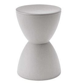 スツール　シンプル　椅子　屋内外兼用　ガーデニング　デッキ　腰掛　丸型フォルム　かわいい　グレー