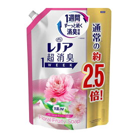 6個セット P&G レノア 超消臭 1week フローラルフルーティーソープ つめかえ用 特大サイズ 980ml 柔軟剤