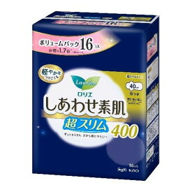 【B商品】【購入条件付き】花王 ロリエ しあわせ素肌 超スリム 特に多い夜用 羽つき 40cm ボリュームパック 16コ入 ※購入条件を必ずご確認ください