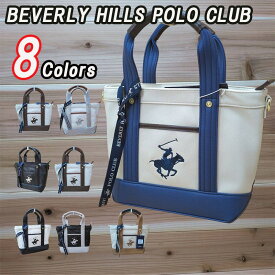 BEVERLY HILLS POLO CLUB トートバッグ ビバリーヒルズ ポロクラブ ビッグロゴ キャンバス SS トート ショルダー 2wayバッグ 軽量 通勤 通学 おでかけ ワンポイント ギフト