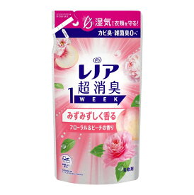 【注文合計2980円以上で注文可能】P&G レノア 超消臭1week みずみずしく香るフローラル&ピーチの香り つめかえ用 340mL 柔軟剤お一人様5点まで