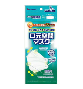 【注文合計2980円以上で注文可能】日進医療器 Leader リーダー 口元空間マスク 7枚入お一人様5点まで
