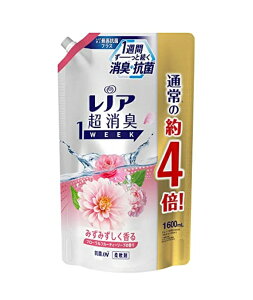 6個セット レノア 超消臭1WEEK 柔軟剤 フローラルフルーティーソープ 詰め替え 超特大 1600mL