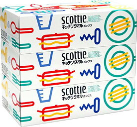 【期間限定特価！お一人様1点限り】　日本製紙クレシア スコッティ キッチンタオル ボックス 150枚(75組)×3箱パック 　【10/17 09:59まで！】