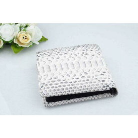 K12365-2 Costoroma ダイヤモンドパイソン二つ折り財布 ブラック　ナチュラル