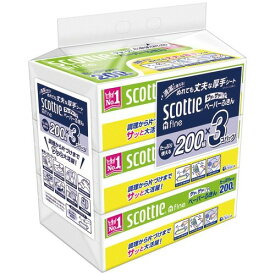 スコッティ ファイン ペーパーふきん サッとサッと 400枚(200組)×3個パックお一人様5点まで