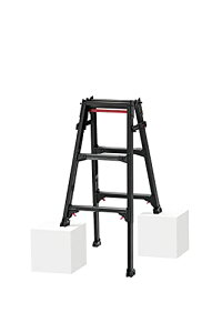 長谷川工業Hasegawa BLACK LABEL 伸縮式はしご兼用脚立ワンタッチバー付 RYZB-09a 3段 0.72~1.03m 1090