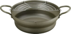 タマハシTamahashi からり亭 油切りができる 天ぷら鍋 28cm IH ガス火対応 アミ付き 広口タイプ 軽量タイプ アミ付き 日本製