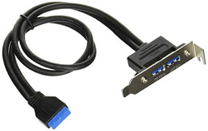 変換名人 PCI/ロープロファイルPCIブラケット用 USB3.0x2ポート延長ケーブルセット PCIB-USB3/2FL