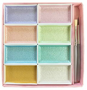 吉祥Kissho 日本画用絵具 顔彩パールカラー 8色セット