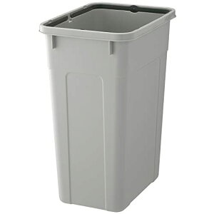 リス 便利なポリ袋止め付きゴミ箱 ベルク 45L 本体 ライトグレー 45D オーソドックス シンプル フタかけ機能 使いやすい 便利 食品衛生