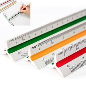 三角定規 三角スケール 小規模 定規 30cm 高精度 1本 三角スケール 1/100 1/200 1/250 1/300 1/400 1/50
