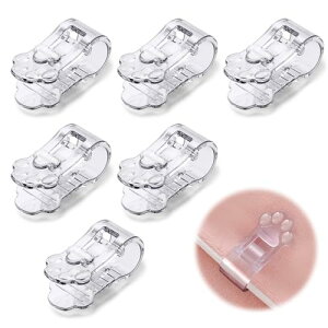 PAVIKE 掛け布団キルトクリップ 6個セット 猫の爪用 ずれ防止 かわいい 布団 ずれ防止 滑り止め 取り付け簡単 生地を傷つけない 軽量