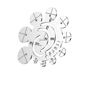 雲形定規製図金属ステンレステンプレートコンパスカッター丸 定規レザーカッティングツールR 定規 コーナーカッターサークル描画テンプレートレザーク