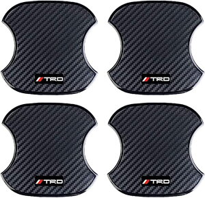 TRD ドアハンドルプロテクター TRD 車用 カーボン ドアノブ ガード 傷防止 4枚入り MTRD