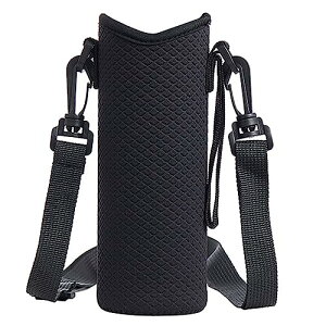 ペットボトルホルダー 背中にかける ボトルホルダー 水筒カバー 400ml~600ml用 男女兼用 ブラック 水筒カバー サーモス…
