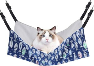 YINKE 猫 ハンモックはんもっくキャット 椅子 ケージ用 大きい 耐荷重10KG 耐久性に 冬夏兼用ペットベッド ケージ対応 調整可能 遊び