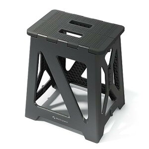 BLACKSPACE 折りたたみ椅子 高さ40CM ステップ台 スツール 踏み台 折り畳み チェア 脚立 滑り止め付 軽量 頑丈 室内 洗車 釣