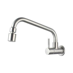 UMANYI キッチン蛇口 キッチン用水栓 洗面蛇口 シングルレバー 単水栓 横水栓 節水 首振り 360度回転 泡沫 シャワー切り替え 壁付け