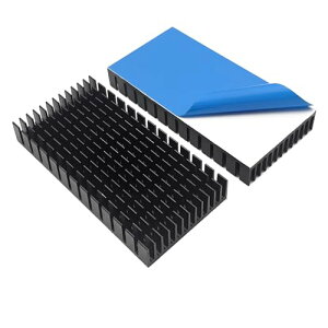 Awxlumv 2個 ヒートシンク 80×40×11mm 導熱接着シート付き 熱暴走対策 アルミニウム 冷却ラジエーターフィンCPU ICチップ