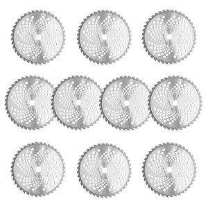 YFFSFDC 草刈用 チップソー 草刈り機 替え刃 10枚セット 刈り払い機 刃 外径255mm チップソー 草刈り機の刃 部品 刈払機 雑草