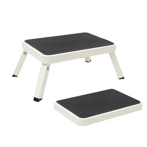 踏み台 折りたたみ 車 踏み台 車の乗り降り 滑り止め 耐荷重120kg 足場 トイレ、車、室外用(ホワイト)