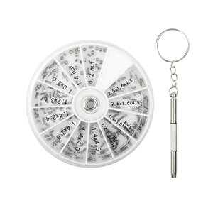 サムコス 精密 ネジ セット ネジの交換 修理キット メガネ修理 腕時計修理 時計 工具 セット ミニドライバー付き 120個