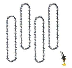 TSUCIA 4本セット チェーンソー 替刃 6インチ チェーンソー 交換刃 木工切断 枝切り 伐採 電動のこぎりアクセサリー交換 家庭用 園芸