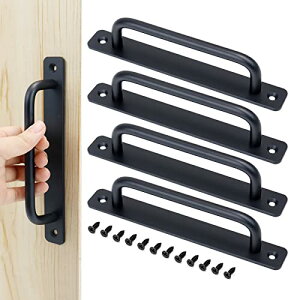 Mxclimate 4個セットドアハンドル アルミ合金製 取っ手 ドア取っ手 ふすま、倉庫、食器棚、クローゼット、キャビネット、引き戸に適合 1
