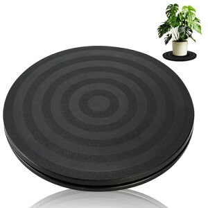 回転台 ターンテーブル 直径20cm プロジェクター モニター テレビ対応 丸型 360度回転 回転台 コンパクト設計 薄型 電話機 ブラック