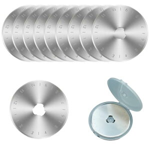 ロータリー カッター替刃 直径45mm ロータリーカッター 替え刃円形刃 マルカッター円形ブレード 目盛りつく ミシン目刃 手芸 不織布等の裁断