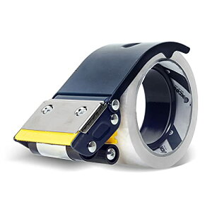 Excell ステンレス製包装テープディスペンサーは、最大幅50mm。逆流防止クリップ付きで、錆を防ぎ、ダンボール密封に最適です。安全なカッター
