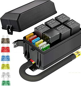 KILIGEN 12V �����[�{�b�N�X�ƃq���[�Y 5 �s�� JD1914 40A �����[ 5 �� 4 �s�������[ 6 ATC/ATO �u���[�h