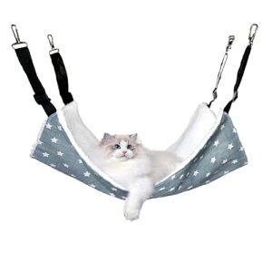 YFFSFDC 猫 ハンモック キャット 椅子 ケージ用 大きい 両面使用 耐荷重10KG 大きい60cm x 50cm ペット 日向ぼっこ 遊