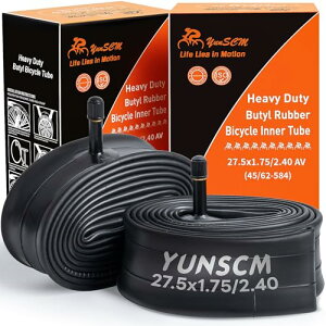 YunSCM 2�{27.5 1.95 �`���[�u �������]�ԃ`���[�u 27.5x1.75/2.4�Ď��o���u32mm�K�p 27.5x1.75/27.