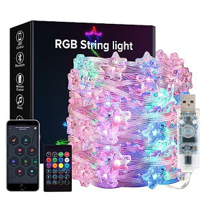 BTF-LIGHTING C~l[VCg 10M 66LEDs Ȑ^ tFA[Cg ̐F WS2812BIC USB N