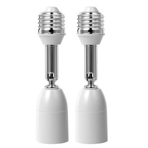 Aiwode E26��E26���������A�_�v�^�[ �A�㉺90°���� ���E350°��]�A��9CM��������AE26�����A��i 1A 250V �A�O����