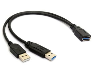LeTradeJP USB3.0���X to USB3.0�I�X+USB2.0�I�X �f�[�^�����P�[�u�� 2����P�[�u�� �����f�[�^�]��+�[�d�Ή� �d