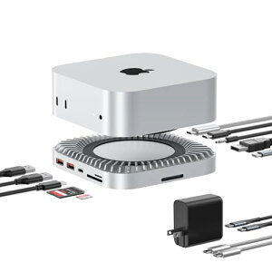OʑΉMac Mini gnu 10in1 Thunderbolt 3Ή 40Gbpsf[^]E8Ko͑Ή M.2 SSDgi