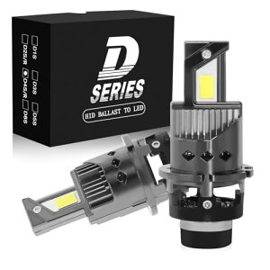 D2S LED �w�b�h���C�g �Ԍ��Ή� D2R LED �|���t�� ���� 22000LM 6500K ����HID�����p DC12V �t�@���t�� ��