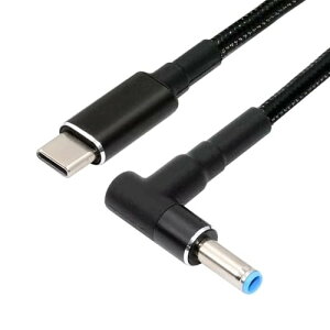 NFHK USB-C 100W 20V���͂���DC 4.5*3.0mm PD�d��65W�o�͏[�d�P�[�u��QC PD�^�C�vC�Ή��AHP���b�v�g�b�v��