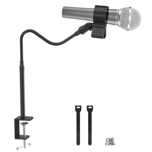 ZealSound �}�C�N�X�^���h 19/48cm�A�t���L�V�u�� �O�[�X�l�b�N �f�X�N�g�b�v �}�C�N�X�^���h�A�O�a 1.03/2.6cm�����