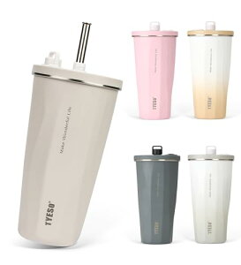 SNS�Řb��TYESO �^���u���[ �X�g���[�t�� 470ml �X�e�����X �W�t�� �^��f�M �ۉ� �ۗ� �A�E�g�h�A �����^�ѕ֗� ������ �R���