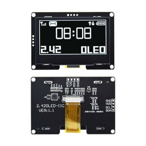 Hailege 2.42�C���` SSD1309 128x64 IIC I2C OLED �f�B�X�v���C ���W���[�� 2.42 �C���` OLED L