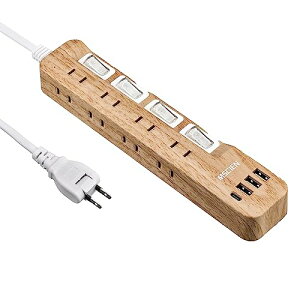 Mscien�G���T�C�� �����R�[�h 2m �d���^�b�v usb�t�� ���K�[�h 8AC�� 3usb-a 1usb-c �}���`�^�b�v �X�C�b�` ������