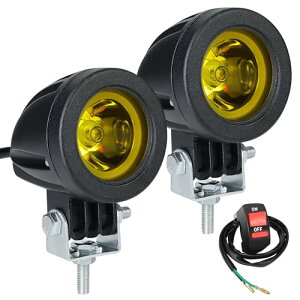 SENJWARM 2�� LED��Ɠ� 12V 24V ���^ �ėp �X�|�b�g ���C�g �Z�b�g �o�C�N CREE �ی^ �w�b�h���C�g �t�H�O�����v